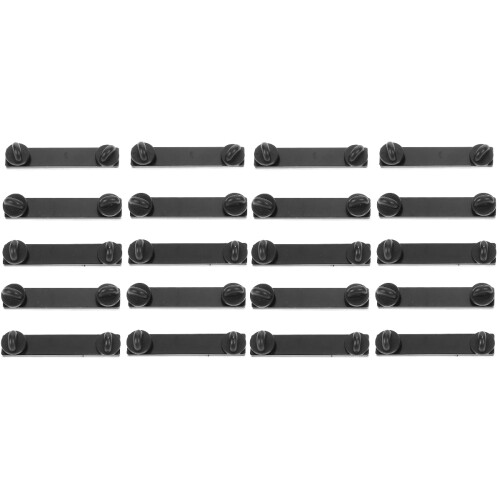 20Pcs Rectangular Black Pin Back Locks Durable Clutch for Tie Tacks