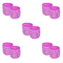 125Pcs Decorative Purple Silicone Wristbands Graduation Party Supplies