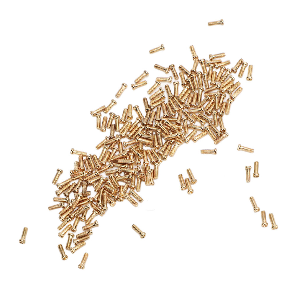 200 Pcs 2.0X1.4mm Gold Stainless Steel Flat Head Eyeglasses Screws 6941387396949