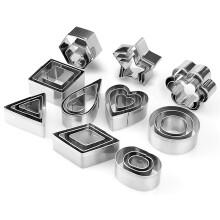Metal Cookie Cutters Set 30Pcs Stainless Steel Shapes for Baking & Cookies