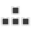 4Pcs Matte Eyeshadow Palette Black Compact Powder for Home Use 1