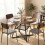 Homcom Mesa de Comedor marrón 100 x 100 x 76 cm 2
