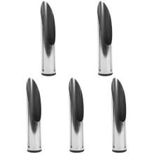 5Pcs Silver Stainless Steel Small Gardening Soil Scoopers for Home Use