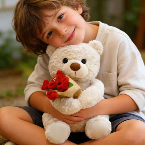 Valentine's Day Rose Bear Plush Toy Gift 2