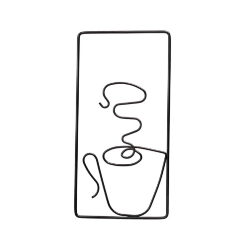 Metall-Kaffee-Wandschild, Eisenbecher-Dekor, 1 Stück 1