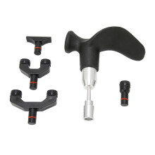 Comfortable Grip Golf Spike Wrench, Stainless Steel Design With Ergonomic Features For Adjustable Ratchet Action, Interchangeable Bits And Wide