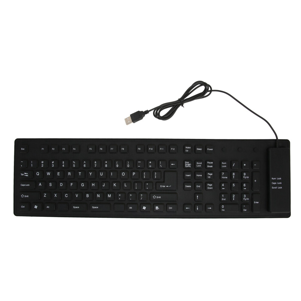 Silicone Keyboard, Foldable Design Allows For Easy Storage And Transport, Washable Surface Maintains Hygiene, Quiet Typing Experience Ensures 9479868683495