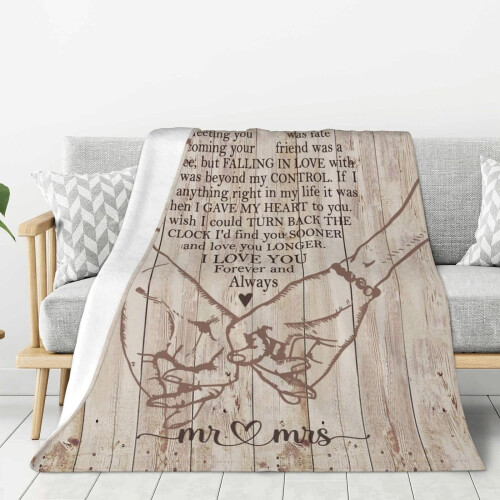 Ρομαντική κουβέρτα επετείου γάμου (60x80") – Δώρα για εκείνον/αυτήν, ζευγάρι, 1