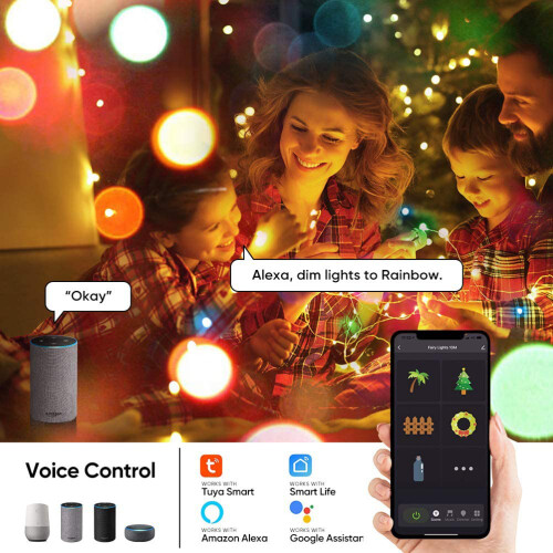 App-Controlled Decorative Lighting, 33FT RGB Copper Wire String Lights, Transform Your Space With Multicolor Festive Decorations 2