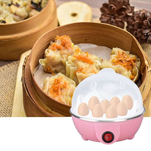 Egg Cooker,With Heating Plate Can Cook 7 Large Eggs Automatic Power Off Suitable for Kitchen Cooking () 1