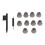 10pcs Black Silicone Closed Dome Ear Tips 1