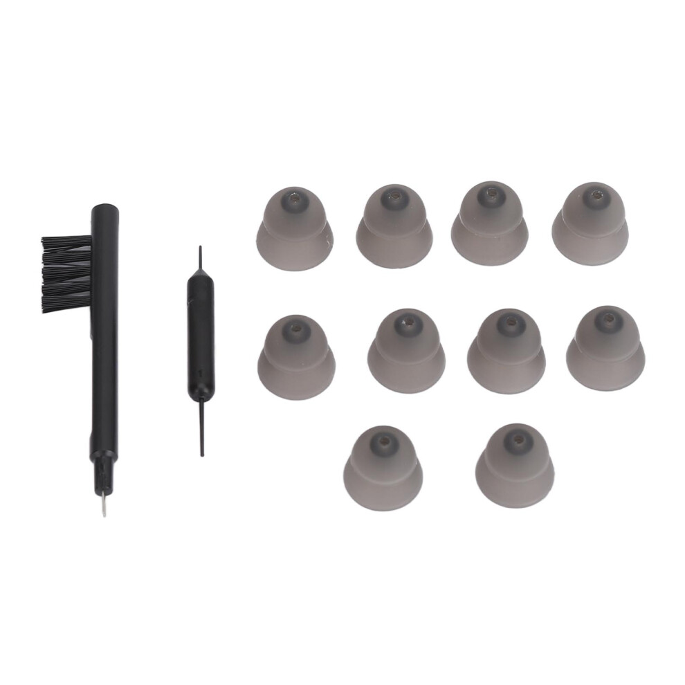 Black 10Pcs Silicone Closed Dome Ear Tips