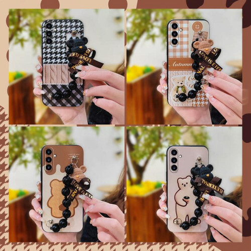 Θήκη τηλεφώνου συμβατή με Samsung Galaxy A15 – Χαριτωμένο σχέδιο βραχιολιού με αρκούδα, 1