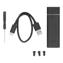 Secure NVMe to USB Adapter, USB C External Solid State Drive Enclosure with Aluminum Alloy Shell & High-Speed Transfer for M.2NVMe PCIe &