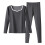 Flannel Pajama Set for Women Solid Color Long Sleeve Top 1