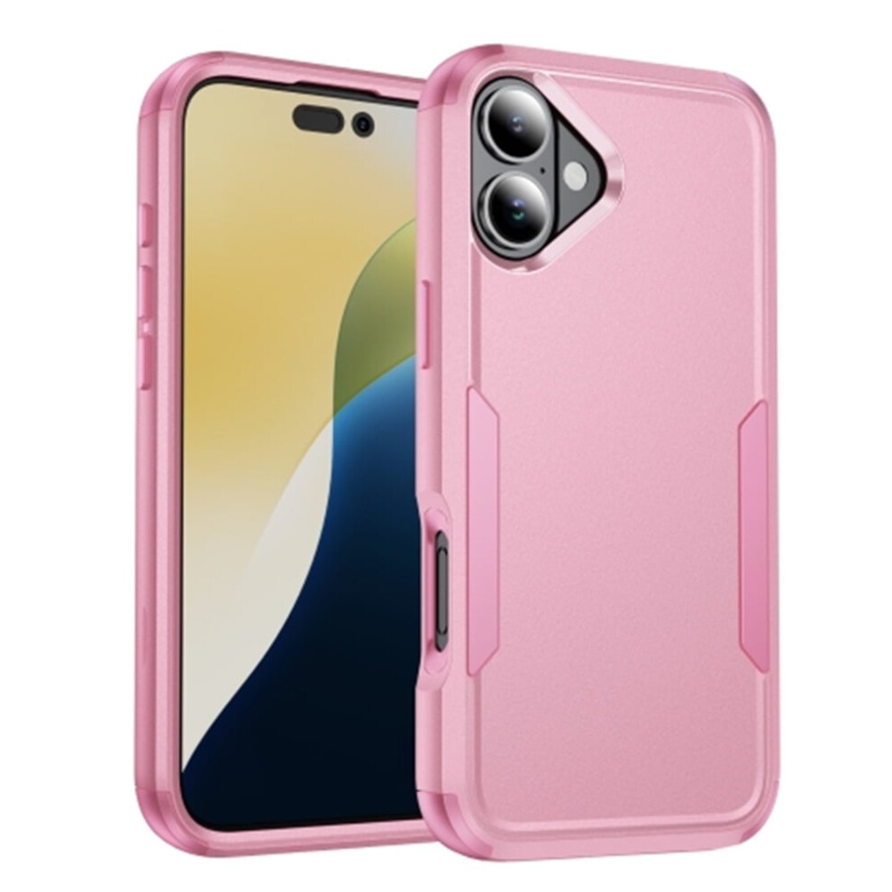 Heavy Duty 3-Layer Shockproof Bumper Case For Compatible With Iphone 16 Plus 6.7-Inch Â Dropproof & Full Rubber Armor Pink 9313598227089
