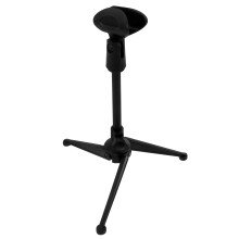 Portable Tripod Mic Stand with Clip Holder for Desktop Microphone Perfect for Podcasting