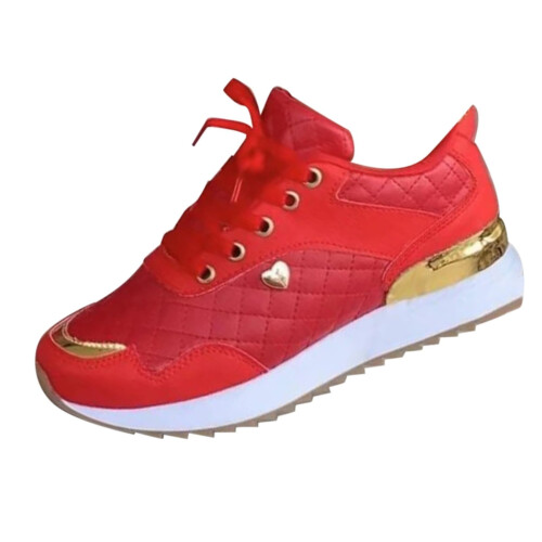 Willtoo Dame Åndbare Farvematchende Løbesko Dame Sneaker Rød 2