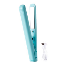 Portable USB Hair Straightener Fast Heating Electric Curling Iron Straight Curly Hair Bangs Mini Curling Wand Travel Women Hair Styling Tool