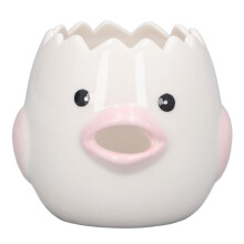Elegant Ceramic Egg Separator With Chicken Mouth Design, Creative Kitchen Tool For Effortless Yolk Splitting