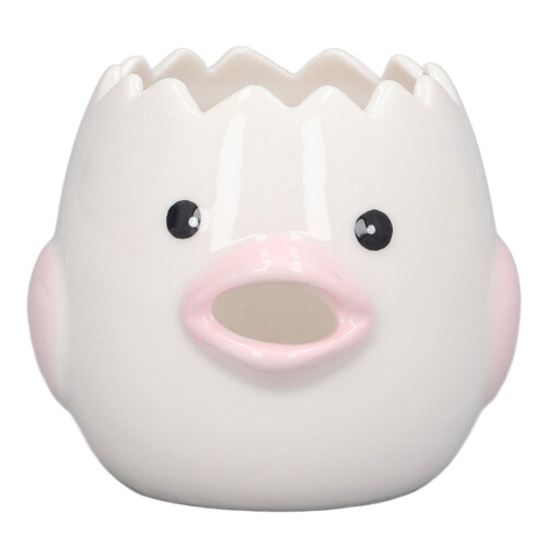 Elegant Ceramic Egg Separator With Chicken Mouth Design, Creative Kitchen Tool For Effortless Yolk Splitting