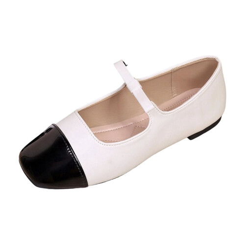 Willtoo Women's Mary Jane Ballet Flats Hook-and-Loop 1