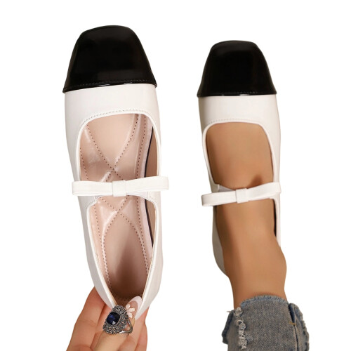 Willtoo Women's Mary Jane Ballet Flats Hook-and-Loop 2