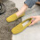 Willtoo Women's Flat Shoes with Arch Support Yellow Size 8 2