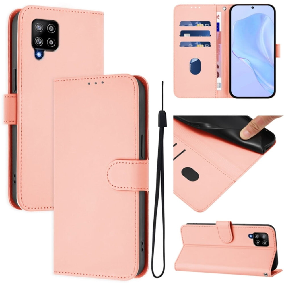 Wallet Case Compatible With Samsung Galaxy A42 5G Â Pu Leather Magnetic Flip Folio With 3 Card Slots & Wrist Strap, Pink 9313598225191