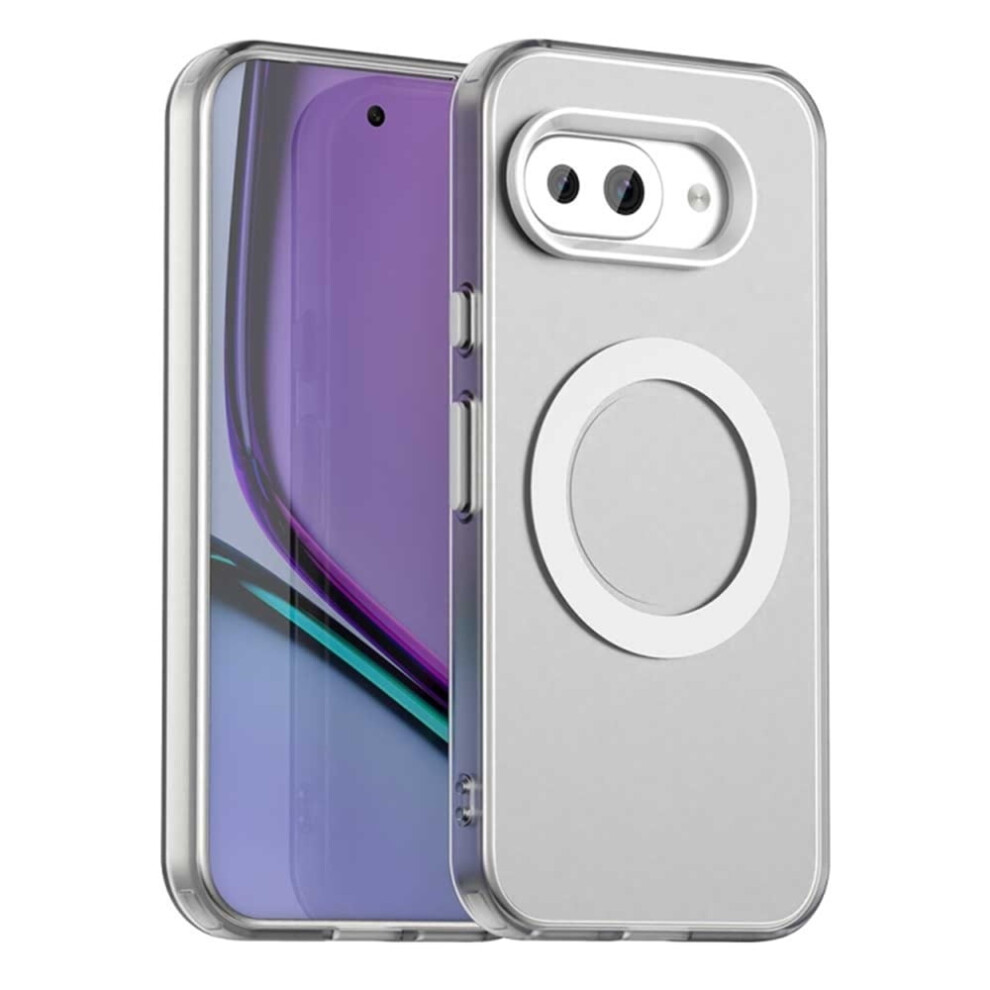 Cute Candy Color Magsafe-Compatible Slim Shockproof Case For Google Pixel 9A (6.3") – White 9313598224804