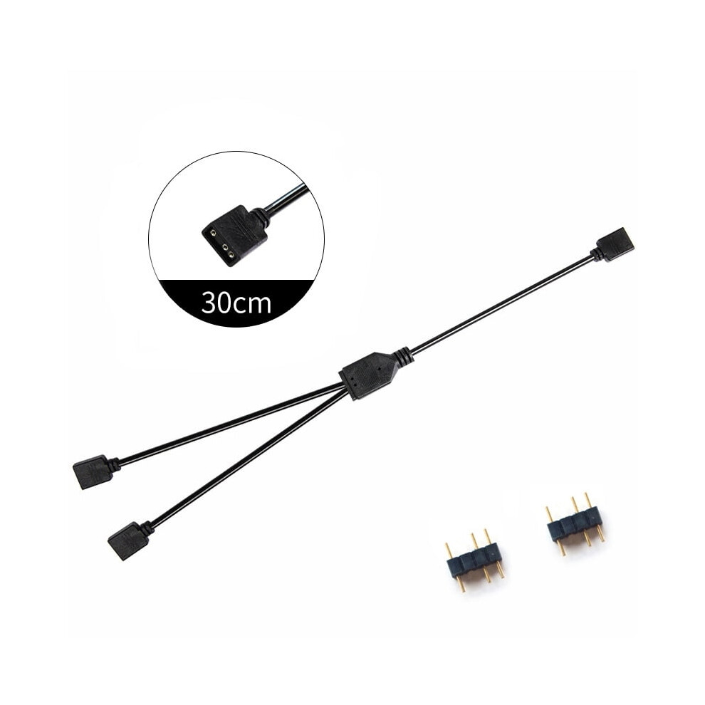 Argb 5V 3Pin Extension Cable Adapter 30Cm 1 To 1 2 3 4 5 12V 4Pin Rgb Splitter Cable For Msi A Sus Asrock Aura Led 9496895257444