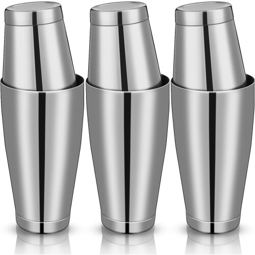 Σετ 6 τεμαχίων Boston Shaker από ανοξείδωτο ατσάλι (18oz & 28oz), συμβατό με όλα τα εργαλεία