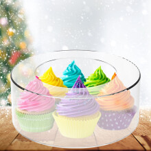Clear Acrylic Fillable Cake Stand – Reusable Cylinder Cupcake Riser for Party, Wedding, Birthday (5.9"/7.87"/9.8")