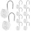 12 Pcs Shower Curtain Hook Decorative Hooks up Household Pattern White Resin 1
