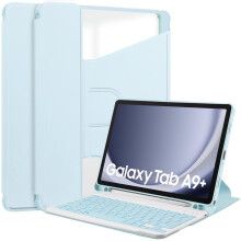 360 draaibare toetsenbordhoes compatibel met Galaxy Tab A9Plus/A9+ 5G11" (SM-X210/X216/X218), magnetische afneembare slanke smartcover, donkergroen