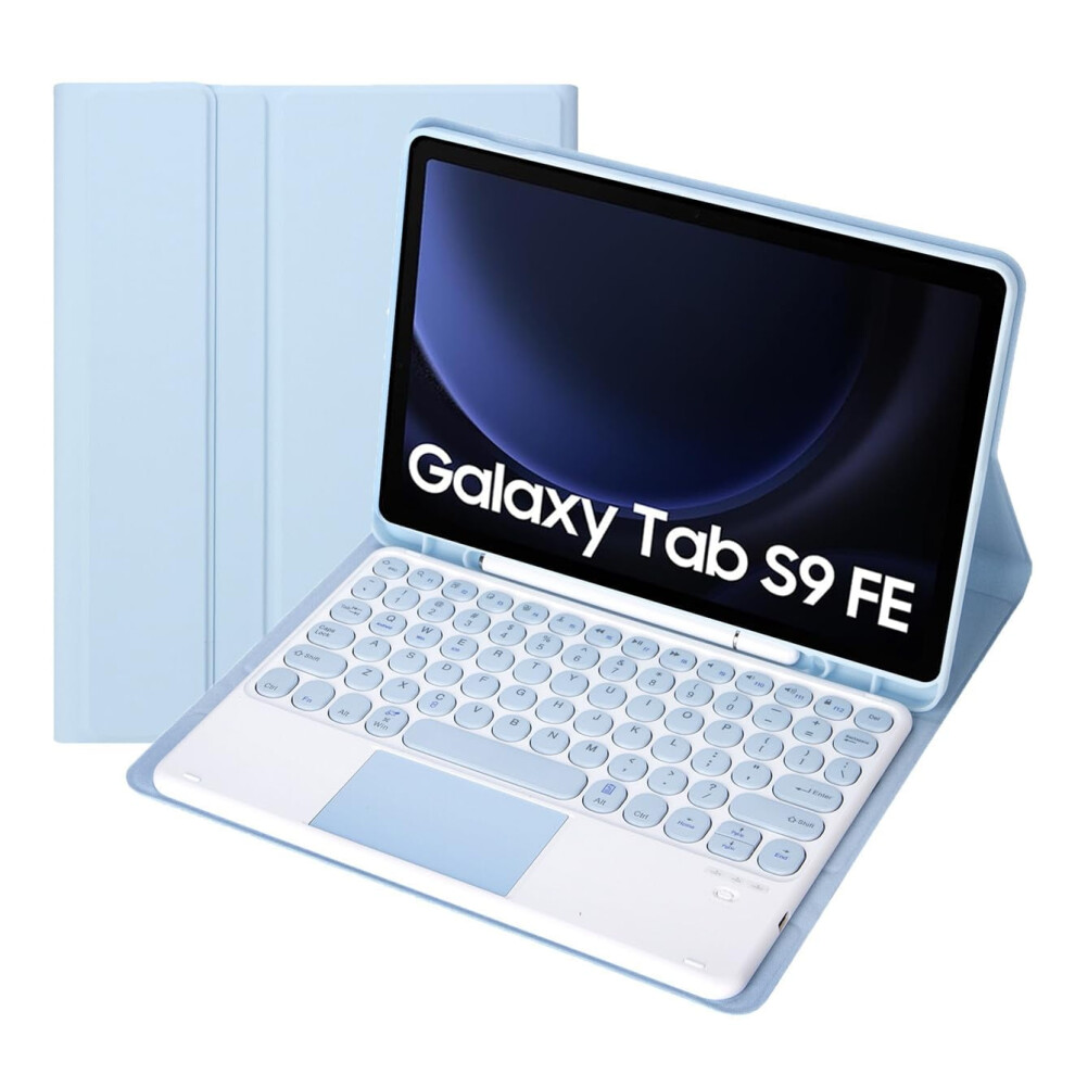 Keyboard Case For Compatible With Samsung Galaxy Tab S9 Fe 10.9", Magnetic Detachable Bluetooth Keyboard With Touchpad, Black 9448990693726
