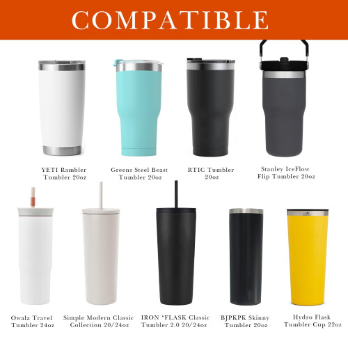 Θήκη ποτηριού με λουράκι συμβατή με YETI Rambler20oz, IRONFLASK20/24oz – Πορτοκαλί τσάντα με 2