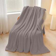 Double-Sided Fleece Throw Blanket, Soft & Warm Plaid Fuzzy Blanket – Cozy Pink 40x60 in, Compatible with Couch, Bed, Sofa