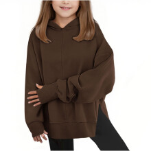 Kids Pullover Hooded Sweatshirt Long Sleeve Loose Fit Hoodie Soft Comfortable Casual Wear for Boys Girls Youth