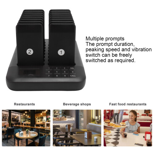 Wireless Guest Calling System 1-16 Pagers 230mAh 2