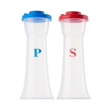 Salt and Pepper Shaker Set - Hourglass Plastic Containers
