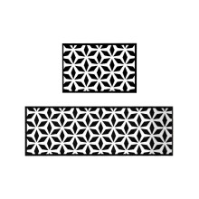 Ensemble de 2 tapis de cuisine lavables et antidérapants, à poils courts, résistants aux taches et anti-fatigue (60 x 40 cm + 120 x 40 cm).