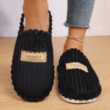 Pantoufles Ă carreaux en peluche unisexe Willtoo noires