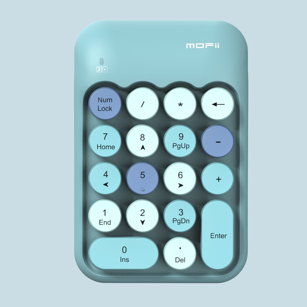 Mofii Wireless Numeric Keypad,Colorful Retro Mini Portable Numeric Keypad,2.4G Wireless External Keyboard For Computer,Laptop 9496895261021