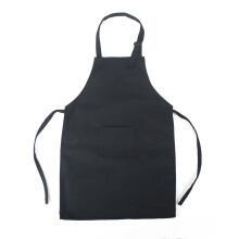 Cotton Canvas Kids Apron with Pocket Adjustable Black 23" x