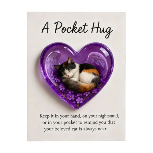 Pocket Hug Kat Condoleancekaart (1 stuk)