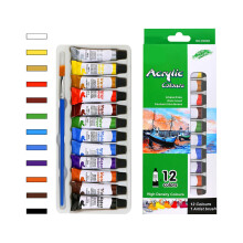Akrilfesték készlet 6ml 12 szín modell színezéshez