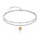 Cavigliera da donna in argento sterling con rosa, regolabile e delicata. 1