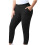 Black Plus Size Women's Pants with Pockets Elastic Waist 1