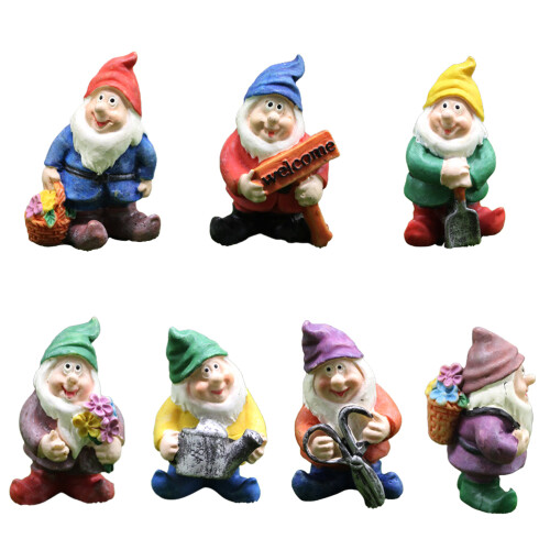 Polyresin Dwarf Garden Ornament Set7pcs